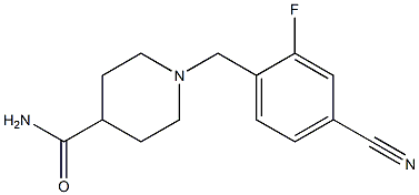 1-(4-cyano-2-fluorobenzyl)piperidine-4-carboxamide Structure