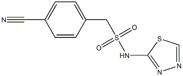 1-(4-cyanophenyl)-N-(1,3,4-thiadiazol-2-yl)methanesulfonamide,,结构式