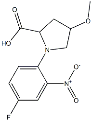 1-(4-fluoro-2-nitrophenyl)-4-methoxypyrrolidine-2-carboxylic acid