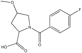 1-(4-fluorobenzoyl)-4-methoxypyrrolidine-2-carboxylic acid Structure