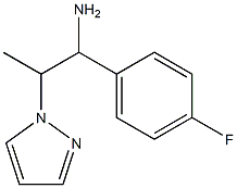 1-(4-fluorophenyl)-2-(1H-pyrazol-1-yl)propan-1-amine 化学構造式