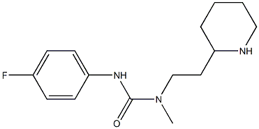 1-(4-fluorophenyl)-3-methyl-3-[2-(piperidin-2-yl)ethyl]urea Struktur
