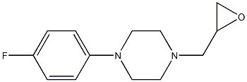 1-(4-fluorophenyl)-4-(oxiran-2-ylmethyl)piperazine Struktur