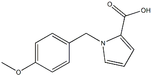 1-(4-methoxybenzyl)-1H-pyrrole-2-carboxylic acid,,结构式