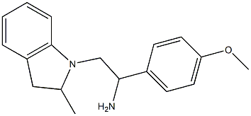 1-(4-methoxyphenyl)-2-(2-methyl-2,3-dihydro-1H-indol-1-yl)ethan-1-amine Struktur