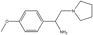 1-(4-methoxyphenyl)-2-pyrrolidin-1-ylethanamine 化学構造式