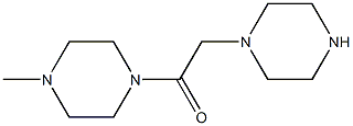 1-(4-methylpiperazin-1-yl)-2-(piperazin-1-yl)ethan-1-one,,结构式