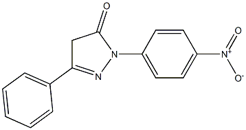 1-(4-nitrophenyl)-3-phenyl-4,5-dihydro-1H-pyrazol-5-one 化学構造式