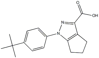 1-(4-tert-butylphenyl)-1,4,5,6-tetrahydrocyclopenta[c]pyrazole-3-carboxylic acid Struktur