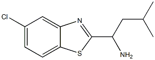 1-(5-chloro-1,3-benzothiazol-2-yl)-3-methylbutan-1-amine,,结构式