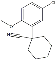 1-(5-chloro-2-methoxyphenyl)cyclohexane-1-carbonitrile 化学構造式