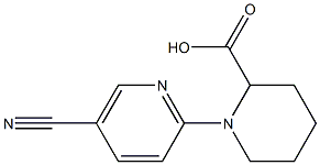 1-(5-cyanopyridin-2-yl)piperidine-2-carboxylic acid Structure