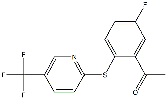 1-(5-fluoro-2-{[5-(trifluoromethyl)pyridin-2-yl]sulfanyl}phenyl)ethan-1-one 结构式