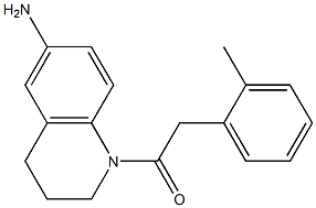 1-(6-amino-1,2,3,4-tetrahydroquinolin-1-yl)-2-(2-methylphenyl)ethan-1-one 化学構造式