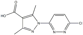 1-(6-chloropyridazin-3-yl)-3,5-dimethyl-1H-pyrazole-4-carboxylic acid Structure