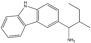 1-(9H-carbazol-3-yl)-2-methylbutan-1-amine,,结构式