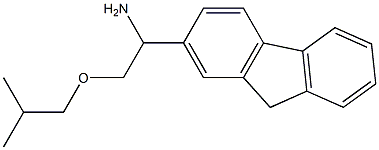 1-(9H-fluoren-2-yl)-2-(2-methylpropoxy)ethan-1-amine Struktur