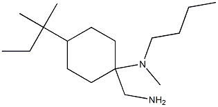 1-(aminomethyl)-N-butyl-N-methyl-4-(2-methylbutan-2-yl)cyclohexan-1-amine Struktur