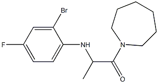1-(azepan-1-yl)-2-[(2-bromo-4-fluorophenyl)amino]propan-1-one 化学構造式