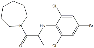 1-(azepan-1-yl)-2-[(4-bromo-2,6-dichlorophenyl)amino]propan-1-one,,结构式