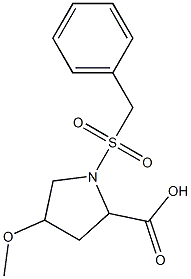 1-(benzylsulfonyl)-4-methoxypyrrolidine-2-carboxylic acid Structure