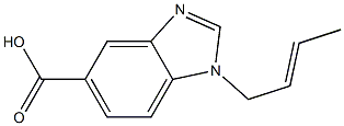 1-(but-2-en-1-yl)-1H-1,3-benzodiazole-5-carboxylic acid Structure