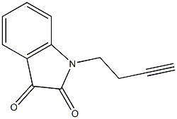 1-(but-3-yn-1-yl)-2,3-dihydro-1H-indole-2,3-dione Struktur