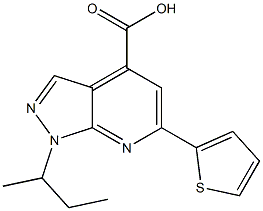 1-(butan-2-yl)-6-(thiophen-2-yl)-1H-pyrazolo[3,4-b]pyridine-4-carboxylic acid