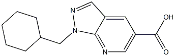 1-(cyclohexylmethyl)-1H-pyrazolo[3,4-b]pyridine-5-carboxylic acid 化学構造式