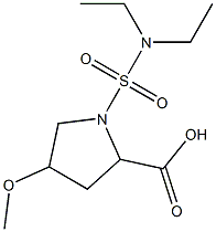 1-(diethylsulfamoyl)-4-methoxypyrrolidine-2-carboxylic acid Structure