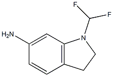 1-(difluoromethyl)-2,3-dihydro-1H-indol-6-amine,,结构式