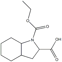 1-(ethoxycarbonyl)-octahydro-1H-indole-2-carboxylic acid Struktur