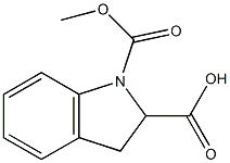 1-(methoxycarbonyl)-2,3-dihydro-1H-indole-2-carboxylic acid Structure