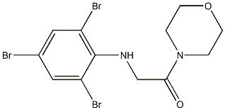 1-(morpholin-4-yl)-2-[(2,4,6-tribromophenyl)amino]ethan-1-one,,结构式