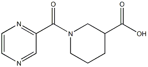 1-(pyrazin-2-ylcarbonyl)piperidine-3-carboxylic acid Structure