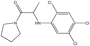 1-(pyrrolidin-1-yl)-2-[(2,4,5-trichlorophenyl)amino]propan-1-one,,结构式