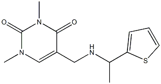 1,3-dimethyl-5-({[1-(thiophen-2-yl)ethyl]amino}methyl)-1,2,3,4-tetrahydropyrimidine-2,4-dione|