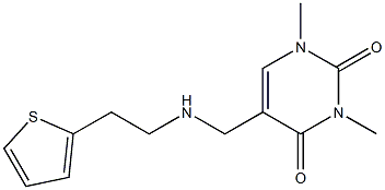 1,3-dimethyl-5-({[2-(thiophen-2-yl)ethyl]amino}methyl)-1,2,3,4-tetrahydropyrimidine-2,4-dione