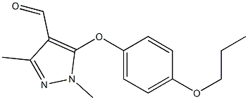 1,3-dimethyl-5-(4-propoxyphenoxy)-1H-pyrazole-4-carbaldehyde,,结构式