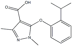 1,3-dimethyl-5-[2-(propan-2-yl)phenoxy]-1H-pyrazole-4-carboxylic acid