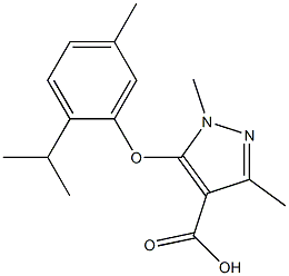 1,3-dimethyl-5-[5-methyl-2-(propan-2-yl)phenoxy]-1H-pyrazole-4-carboxylic acid