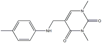 1,3-dimethyl-5-{[(4-methylphenyl)amino]methyl}-1,2,3,4-tetrahydropyrimidine-2,4-dione|