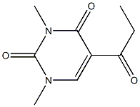 1,3-dimethyl-5-propanoyl-1,2,3,4-tetrahydropyrimidine-2,4-dione 化学構造式