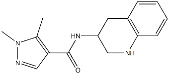 1,5-dimethyl-N-(1,2,3,4-tetrahydroquinolin-3-yl)-1H-pyrazole-4-carboxamide Structure