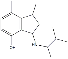 1,7-dimethyl-3-[(3-methylbutan-2-yl)amino]-2,3-dihydro-1H-inden-4-ol,,结构式