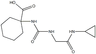 1-[({[2-(cyclopropylamino)-2-oxoethyl]amino}carbonyl)amino]cyclohexanecarboxylic acid,,结构式