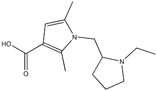 1-[(1-ethylpyrrolidin-2-yl)methyl]-2,5-dimethyl-1H-pyrrole-3-carboxylic acid Structure