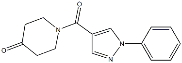 1-[(1-phenyl-1H-pyrazol-4-yl)carbonyl]piperidin-4-one Structure