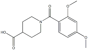 1-[(2,4-dimethoxyphenyl)carbonyl]piperidine-4-carboxylic acid 结构式