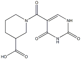 1-[(2,4-dioxo-1,2,3,4-tetrahydropyrimidin-5-yl)carbonyl]piperidine-3-carboxylic acid Structure